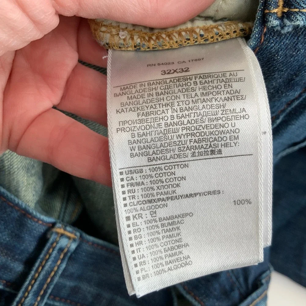 Banana Republic Men's Sz 32x32 Straight Leg Blue Jeans 100% Cotton Casual